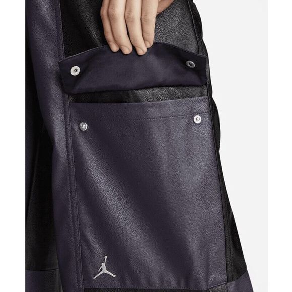 Air Jordan Classics 2.0 Luxe Plush Faux Leather Pants DJ2719-010 Size Small New - Picture 4 of 7